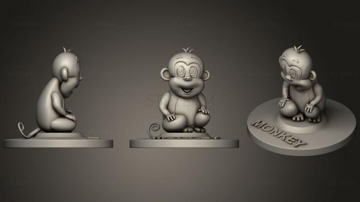 Monkey Statue Model